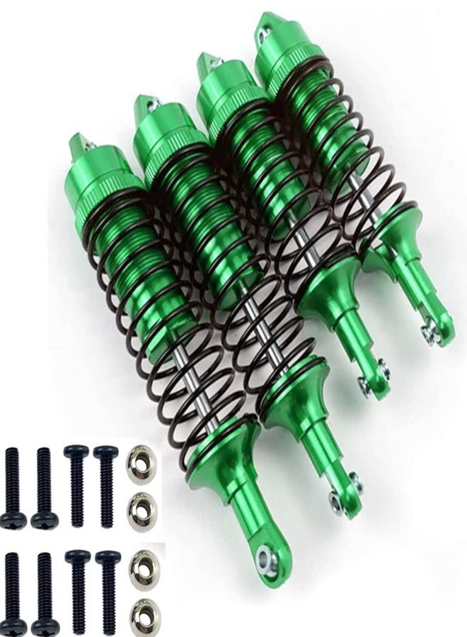 UURCSKY Aluminum Front&Rear Shocks Absorber Assembled for 1/10 Slash 4x4 4WD 2WD Rustler VXL Stampede RC Car Upgrade Part 4PCS/set (Green) - Image 1
